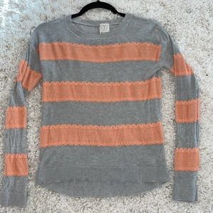 🦋Ella Moss Gray and Orange Sweater (Size 14)🦋